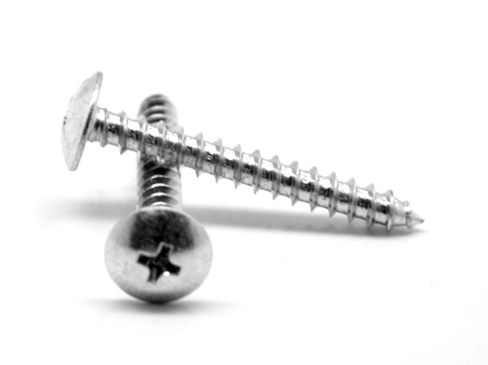 #4-24 x 1 Sheet Metal Screw Phillips Truss Head Type AB Zinc Plated Y362371