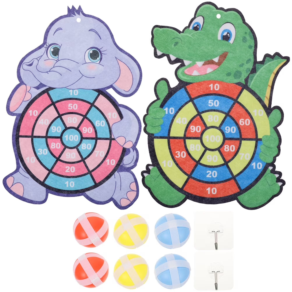 Kids Dart Board Game Sticky Balls Indoor Cartoon V164