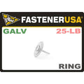 1 inch 11-Gauge Ring Galvanized Steel Round Cap Nails 25lb U19632