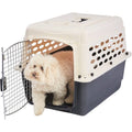 Plastic Dog Cat Kennel, Almond Black, Medium J9184